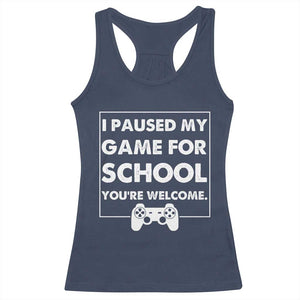 Funny Gamer Back to School Racerback Tank Top Funny Boys Video Gaming TS10 Navy Print Your Wear