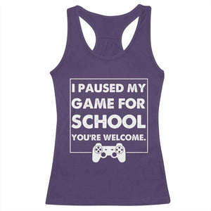Funny Gamer Back to School Racerback Tank Top Funny Boys Video Gaming TS10 Purple Print Your Wear