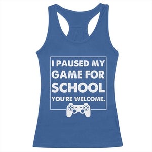 Funny Gamer Back to School Racerback Tank Top Funny Boys Video Gaming TS10 Royal Blue Print Your Wear
