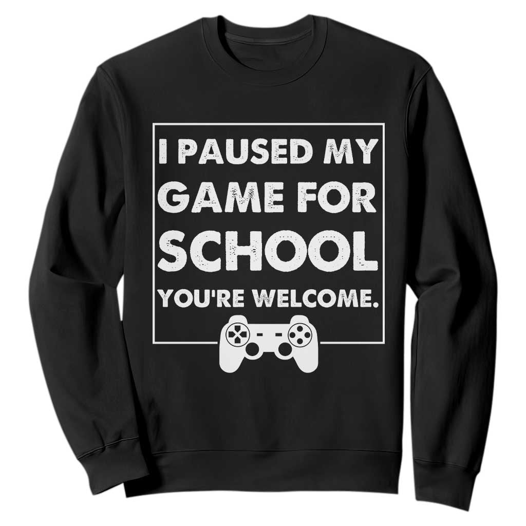 Funny Gamer Back to School Sweatshirt Funny Boys Video Gaming TS10 Black Print Your Wear