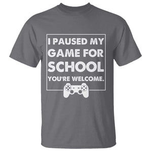 Funny Gamer Back to School T Shirt Funny Boys Video Gaming TS10 Charcoal Print Your Wear