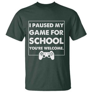 Funny Gamer Back to School T Shirt Funny Boys Video Gaming TS10 Dark Forest Green Print Your Wear