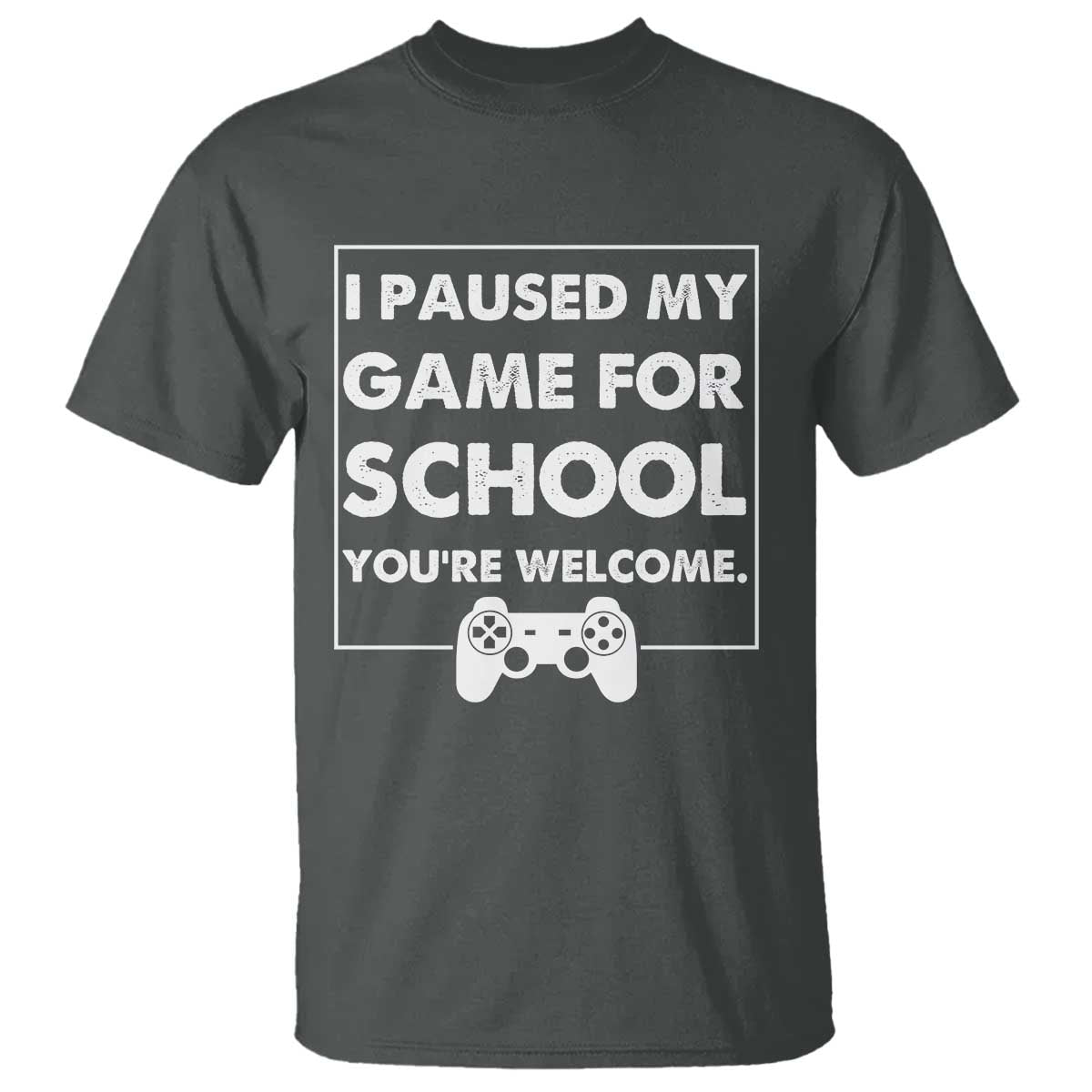 Funny Gamer Back to School T Shirt Funny Boys Video Gaming TS10 Dark Heather Print Your Wear