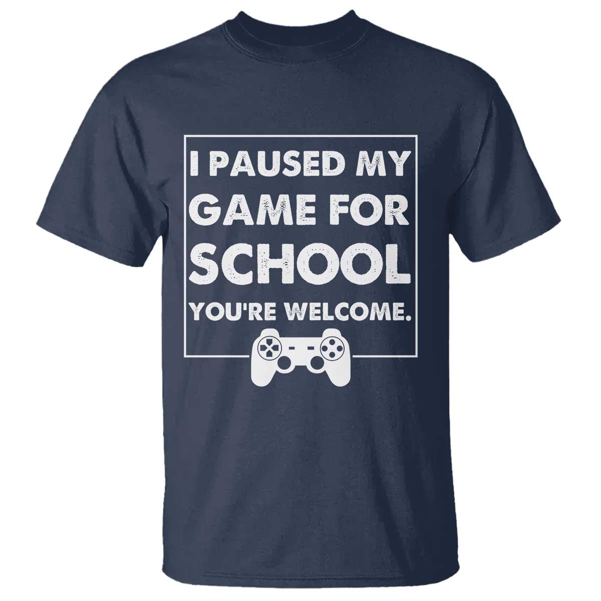 Funny Gamer Back to School T Shirt Funny Boys Video Gaming TS10 Navy Print Your Wear