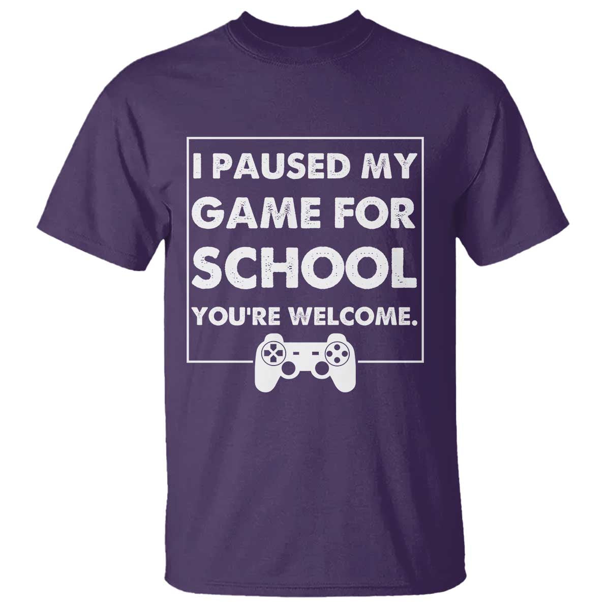 Funny Gamer Back to School T Shirt Funny Boys Video Gaming TS10 Purple Print Your Wear