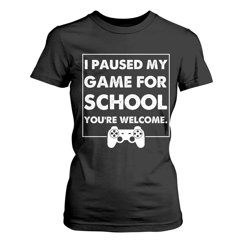 Funny Gamer Back to School T Shirt For Women Funny Boys Video Gaming TS10 Black Print Your Wear