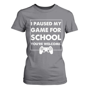 Funny Gamer Back to School T Shirt For Women Funny Boys Video Gaming TS10 Charcoal Print Your Wear