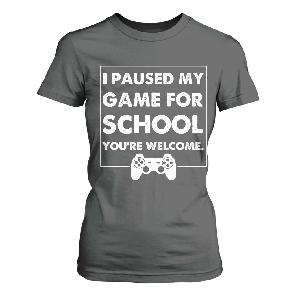Funny Gamer Back to School T Shirt For Women Funny Boys Video Gaming TS10 Dark Heather Print Your Wear