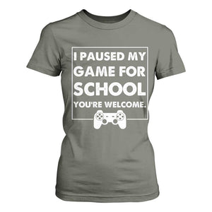 Funny Gamer Back to School T Shirt For Women Funny Boys Video Gaming TS10 Military Green Print Your Wear