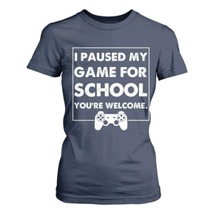 Funny Gamer Back to School T Shirt For Women Funny Boys Video Gaming TS10 Navy Print Your Wear
