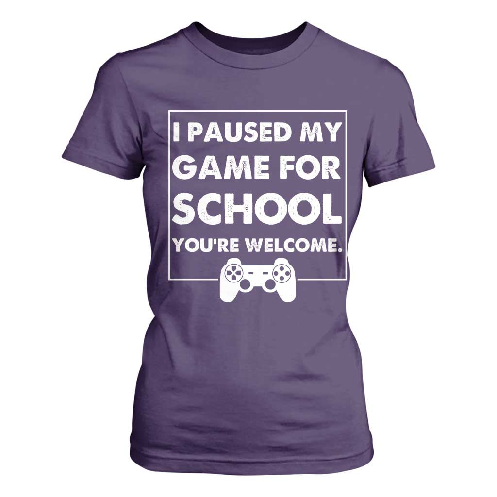 Funny Gamer Back to School T Shirt For Women Funny Boys Video Gaming TS10 Purple Print Your Wear