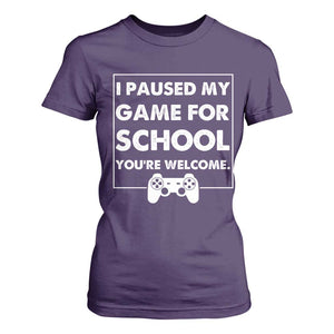Funny Gamer Back to School T Shirt For Women Funny Boys Video Gaming TS10 Purple Print Your Wear