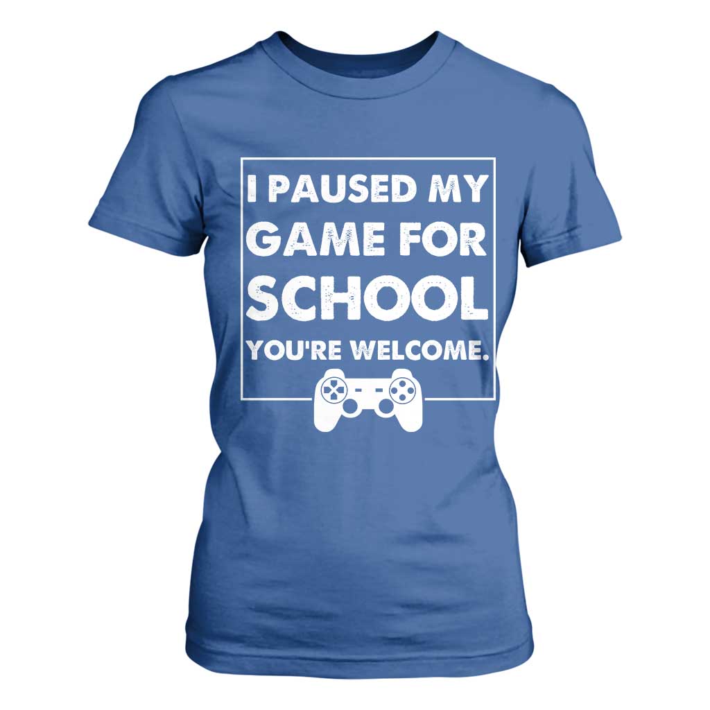 Funny Gamer Back to School T Shirt For Women Funny Boys Video Gaming TS10 Royal Blue Print Your Wear