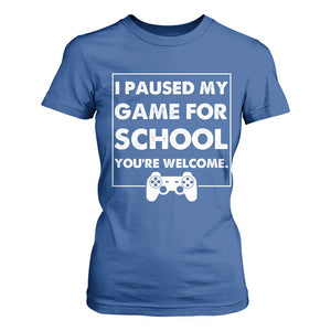 Funny Gamer Back to School T Shirt For Women Funny Boys Video Gaming TS10 Royal Blue Print Your Wear