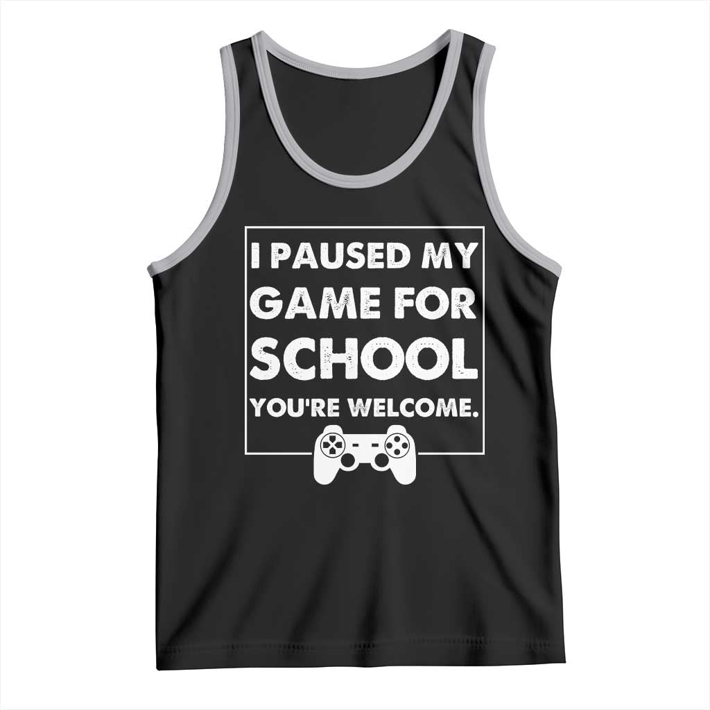 Funny Gamer Back to School Tank Top Funny Boys Video Gaming TS10 Black Athletic Heather Print Your Wear