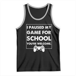 Funny Gamer Back to School Tank Top Funny Boys Video Gaming TS10 Black Athletic Heather Print Your Wear