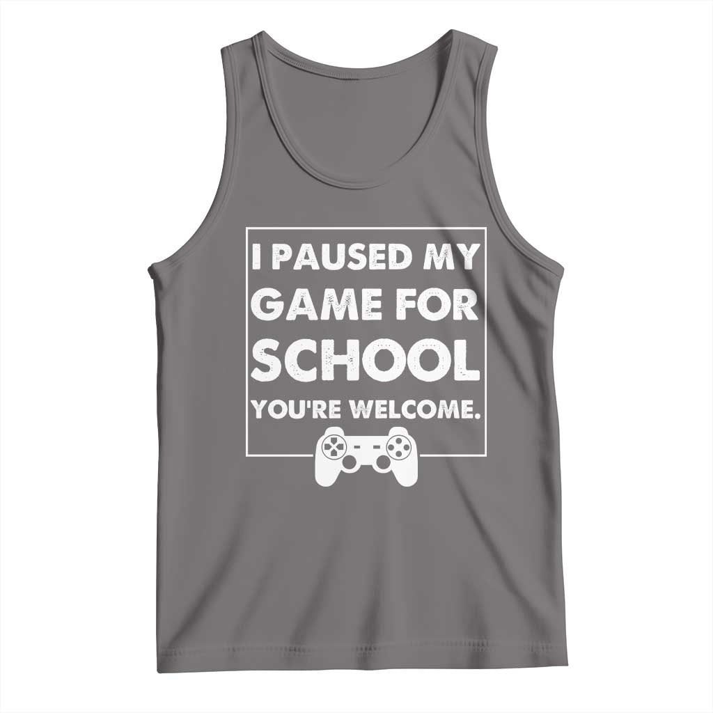 Funny Gamer Back to School Tank Top Funny Boys Video Gaming TS10 Deep Heather Print Your Wear