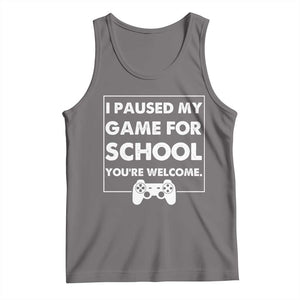 Funny Gamer Back to School Tank Top Funny Boys Video Gaming TS10 Deep Heather Print Your Wear