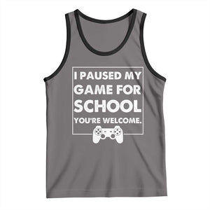Funny Gamer Back to School Tank Top Funny Boys Video Gaming TS10 Deep Heather Black Print Your Wear