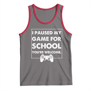 Funny Gamer Back to School Tank Top Funny Boys Video Gaming TS10 Deep Heather Red Print Your Wear