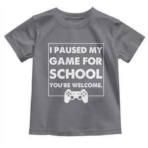 Funny Gamer Back to School Toddler T Shirt Funny Boys Video Gaming TS10 Charcoal Print Your Wear