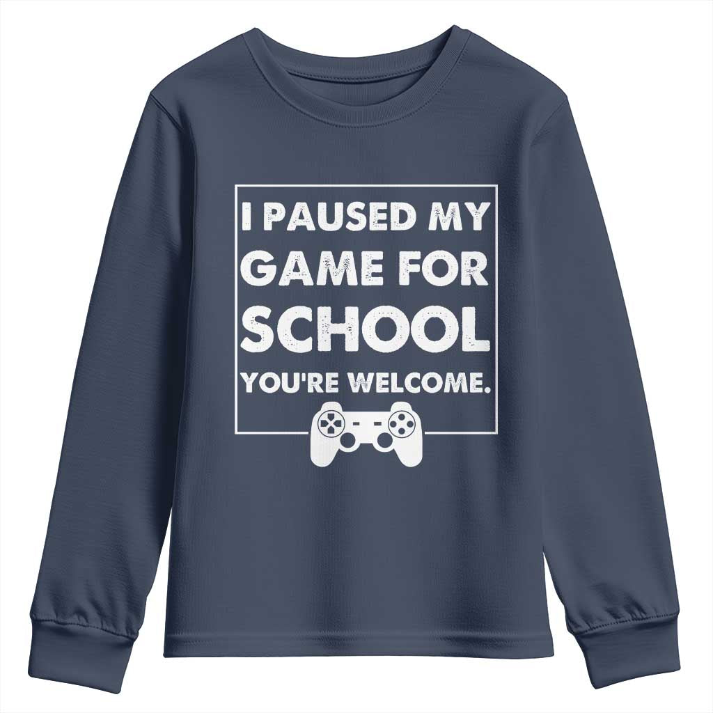 Funny Gamer Back to School Youth Sweatshirt Funny Boys Video Gaming TS10 Navy Print Your Wear