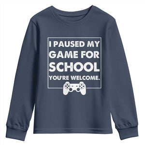 Funny Gamer Back to School Youth Sweatshirt Funny Boys Video Gaming TS10 Navy Print Your Wear