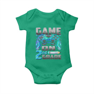 Back to School 2nd Grade Gamer Baby Onesie Boys Kids Back To School First Day TS10 Irish Green Print Your Wear