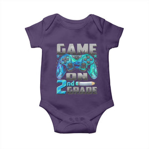 Back to School 2nd Grade Gamer Baby Onesie Boys Kids Back To School First Day TS10 Purple Print Your Wear