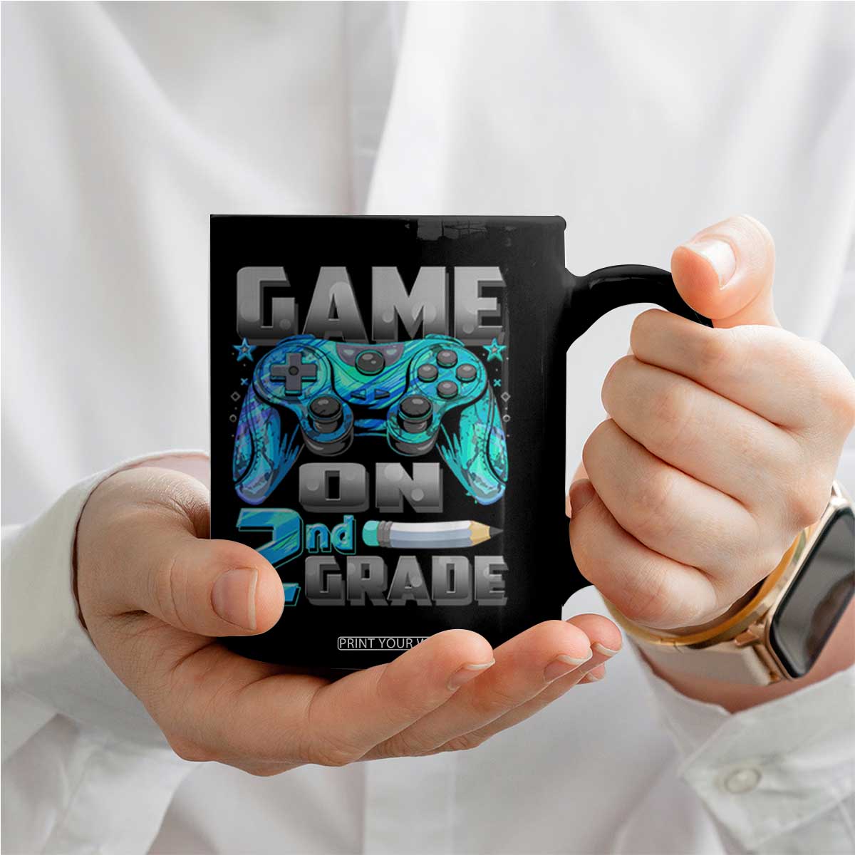 Back to School 2nd Grade Gamer Coffee Mug Boys Kids Back To School First Day TS10 Print Your Wear