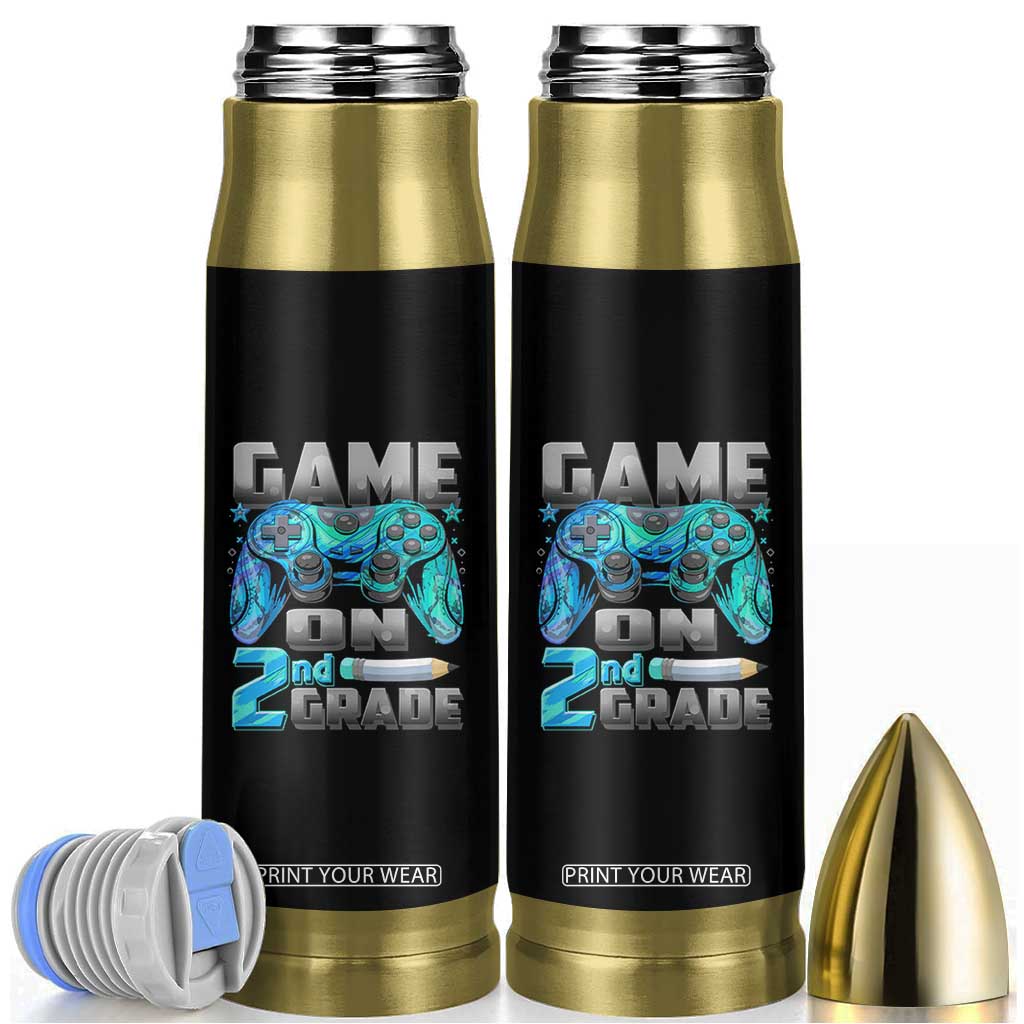 Back to School 2nd Grade Gamer Bullet Tumbler Boys Kids Back To School First Day TS10 Black Print Your Wear