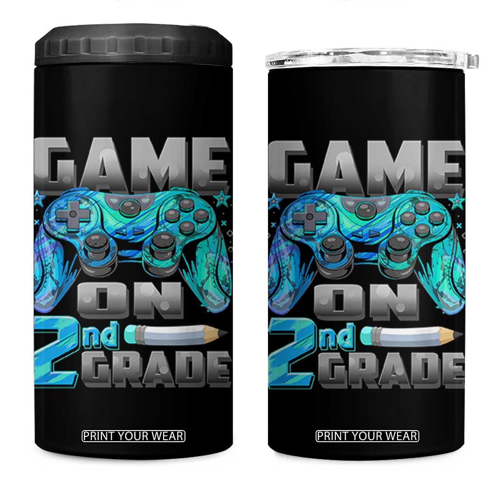 Back to School 2nd Grade Gamer 4 in 1 Can Cooler Tumbler Boys Kids Back To School First Day TS10 One Size: 16 oz Black Print Your Wear