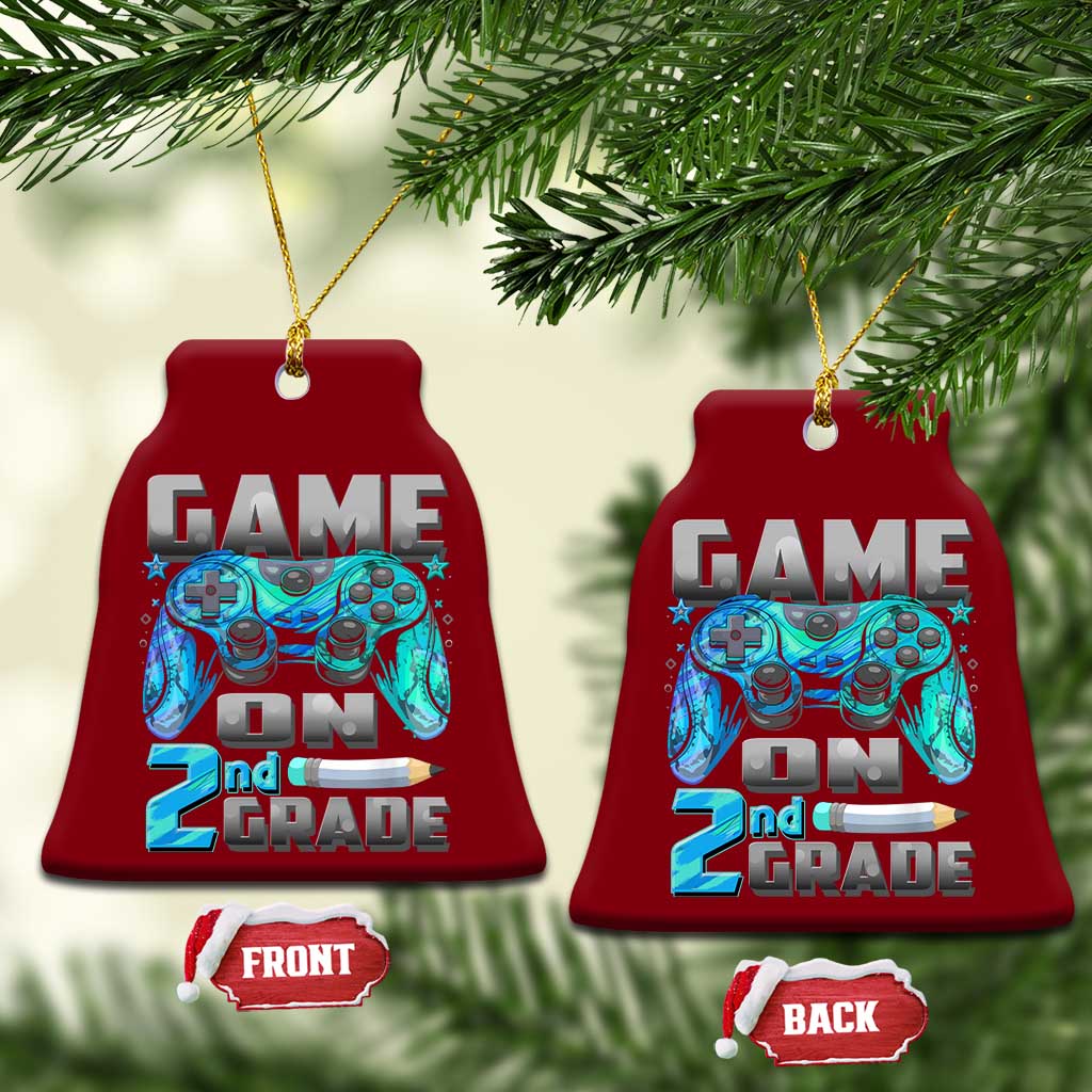 Back to School 2nd Grade Gamer Ceramic Ornament Boys Kids Back To School First Day TS10 Print Your Wear
