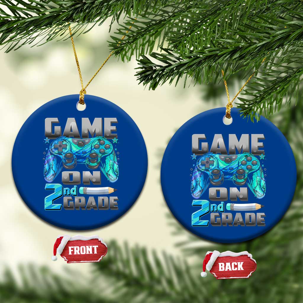 Back to School 2nd Grade Gamer Ceramic Ornament Boys Kids Back To School First Day TS10 1pc Blue Print Your Wear