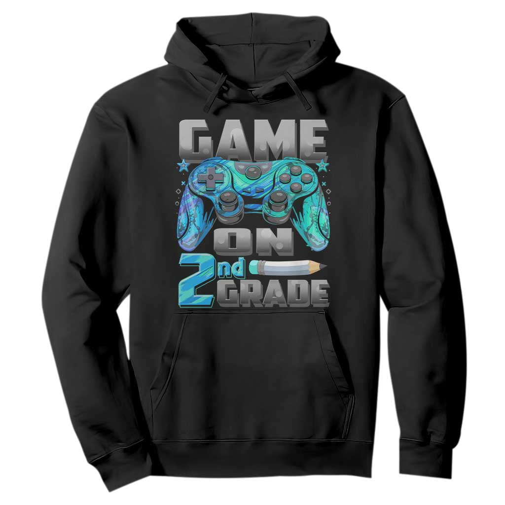 Back to School 2nd Grade Gamer Hoodie Boys Kids Back To School First Day TS10 Black Print Your Wear