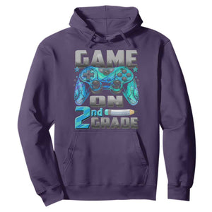 Back to School 2nd Grade Gamer Hoodie Boys Kids Back To School First Day TS10 Purple Print Your Wear