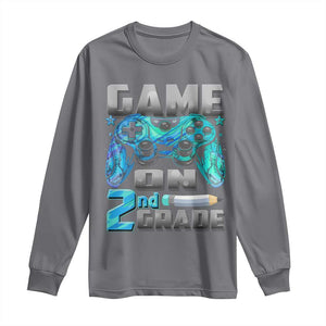 Back to School 2nd Grade Gamer Long Sleeve Shirt Boys Kids Back To School First Day TS10 Charcoal Print Your Wear