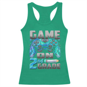 Back to School 2nd Grade Gamer Racerback Tank Top Boys Kids Back To School First Day TS10 Irish Green Print Your Wear