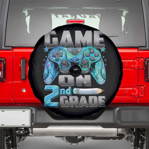 Back to School 2nd Grade Gamer Spare Tire Cover Boys Kids Back To School First Day TS10 Black Print Your Wear