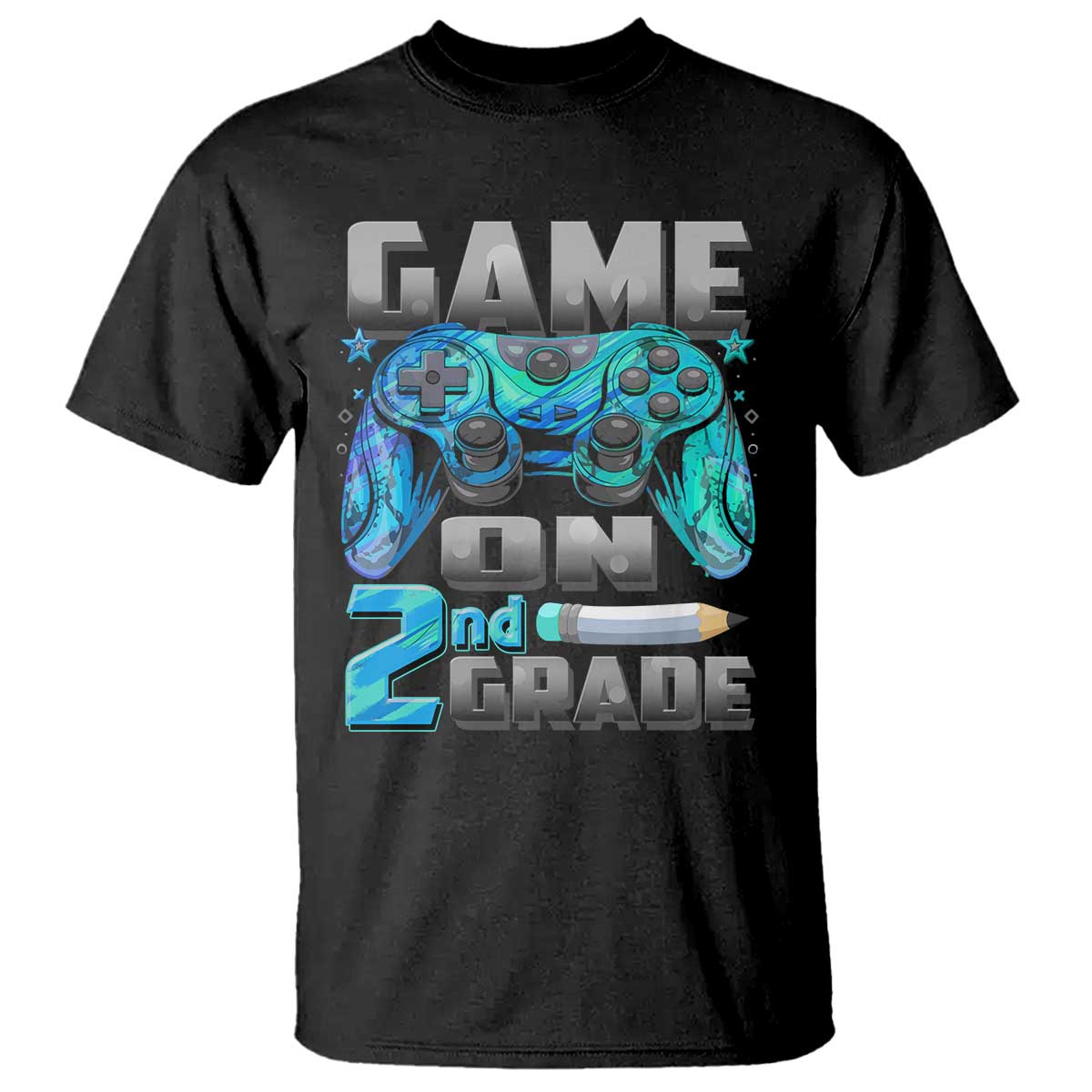 Back to School 2nd Grade Gamer T Shirt Boys Kids Back To School First Day TS10 Black Print Your Wear