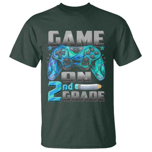 Back to School 2nd Grade Gamer T Shirt Boys Kids Back To School First Day TS10 Dark Forest Green Print Your Wear