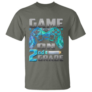 Back to School 2nd Grade Gamer T Shirt Boys Kids Back To School First Day TS10 Military Green Print Your Wear