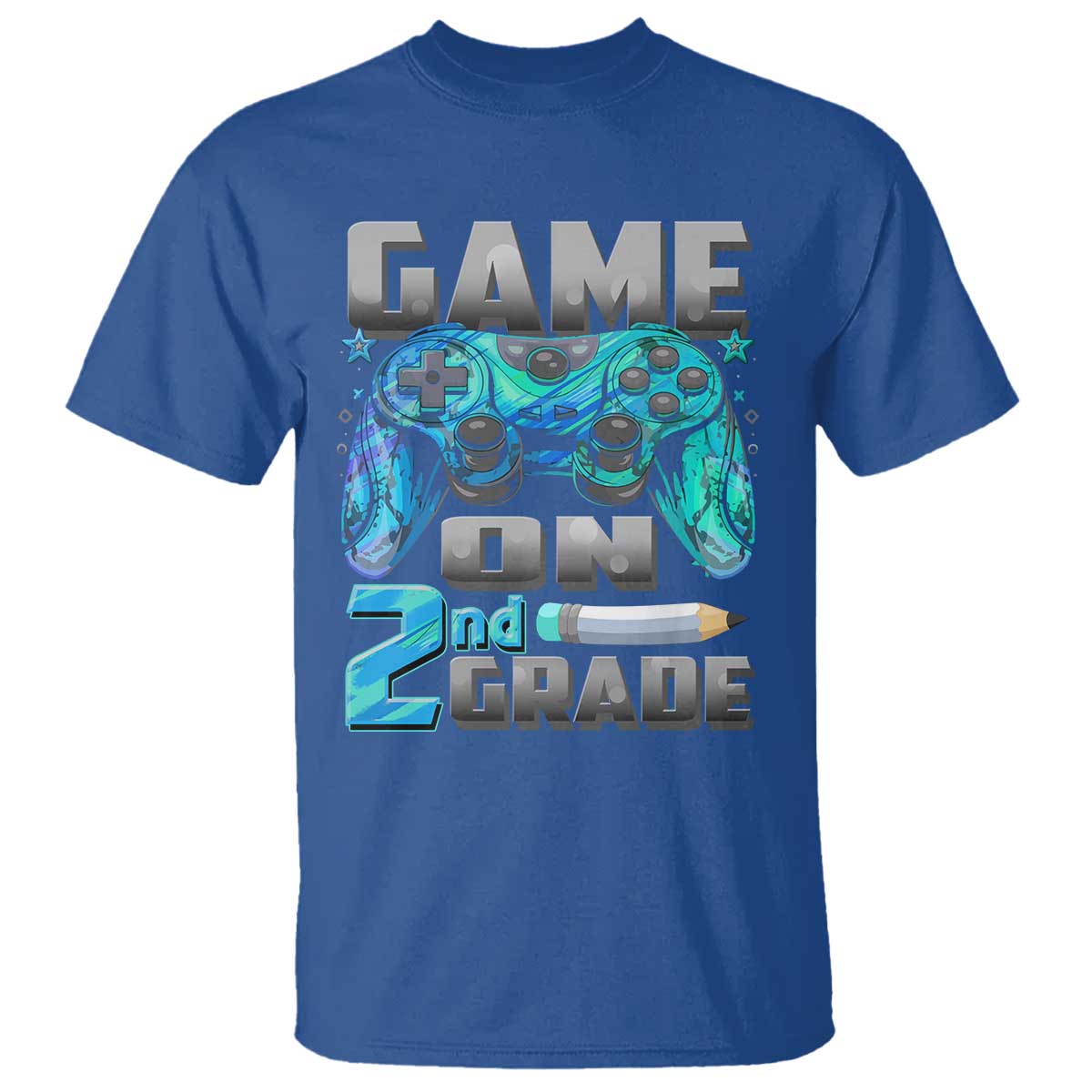 Back to School 2nd Grade Gamer T Shirt Boys Kids Back To School First Day TS10 Royal Blue Print Your Wear