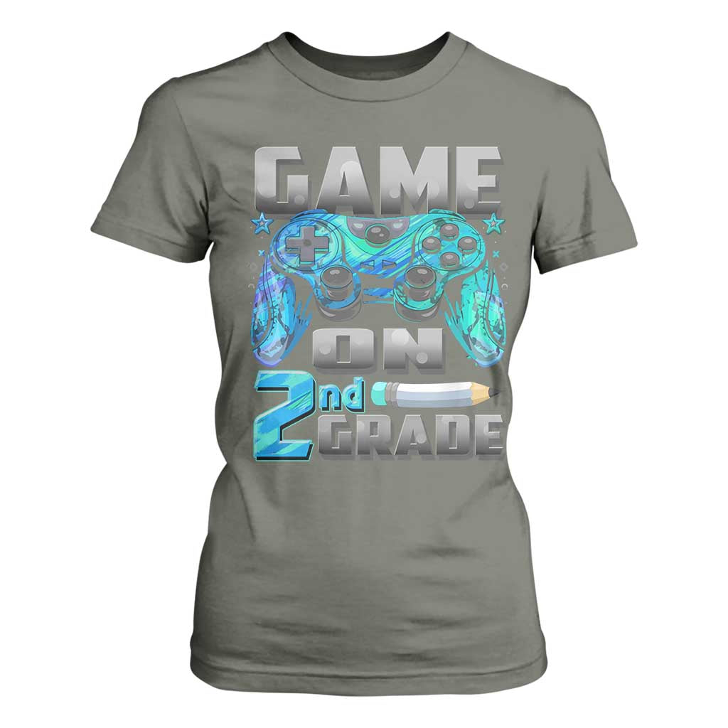 Back to School 2nd Grade Gamer T Shirt For Women Boys Kids Back To School First Day TS10 Military Green Print Your Wear