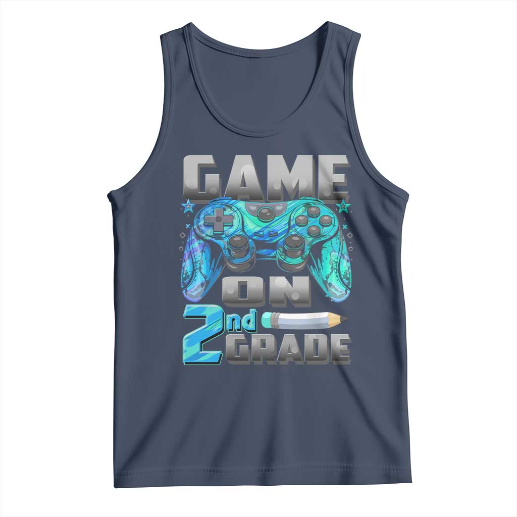 Back to School 2nd Grade Gamer Tank Top Boys Kids Back To School First Day TS10 Navy Print Your Wear