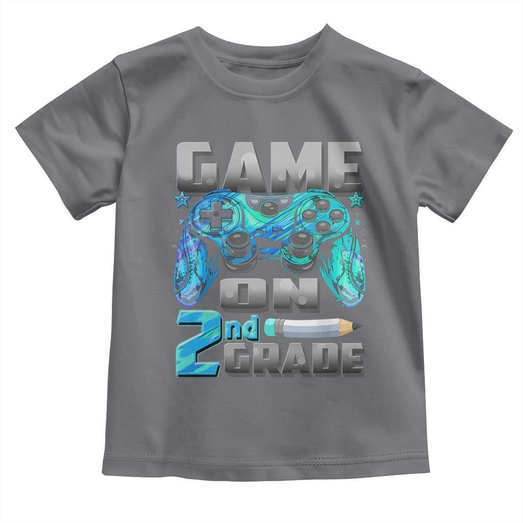 Back to School 2nd Grade Gamer Toddler T Shirt Boys Kids Back To School First Day TS10 Charcoal Print Your Wear
