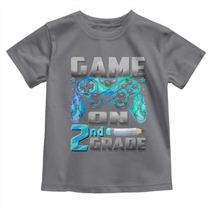 Back to School 2nd Grade Gamer Toddler T Shirt Boys Kids Back To School First Day TS10 Charcoal Print Your Wear