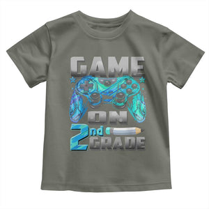 Back to School 2nd Grade Gamer Toddler T Shirt Boys Kids Back To School First Day TS10 Military Green Print Your Wear