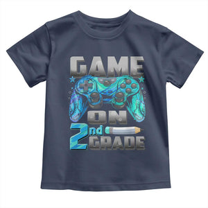 Back to School 2nd Grade Gamer Toddler T Shirt Boys Kids Back To School First Day TS10 Navy Print Your Wear