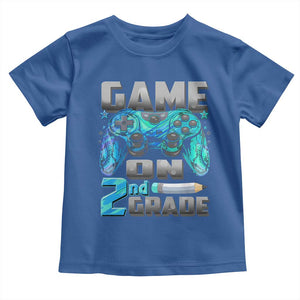 Back to School 2nd Grade Gamer Toddler T Shirt Boys Kids Back To School First Day TS10 Royal Blue Print Your Wear